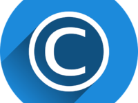 Copyright Symbol in blue circle