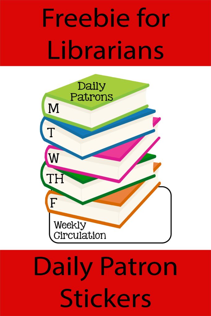 Freebie for Librarians Daily Planner Sticker.  This is a decal to help librarians record their daily number of patrons and weekly book circulation.